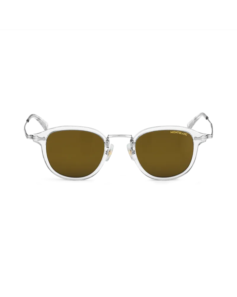 Montblanc Runde Sonnenbrille mit grauer eingespritzter Fassung - Grau - Eingespritzt - MB133449 - Sonnenbrillen Grau