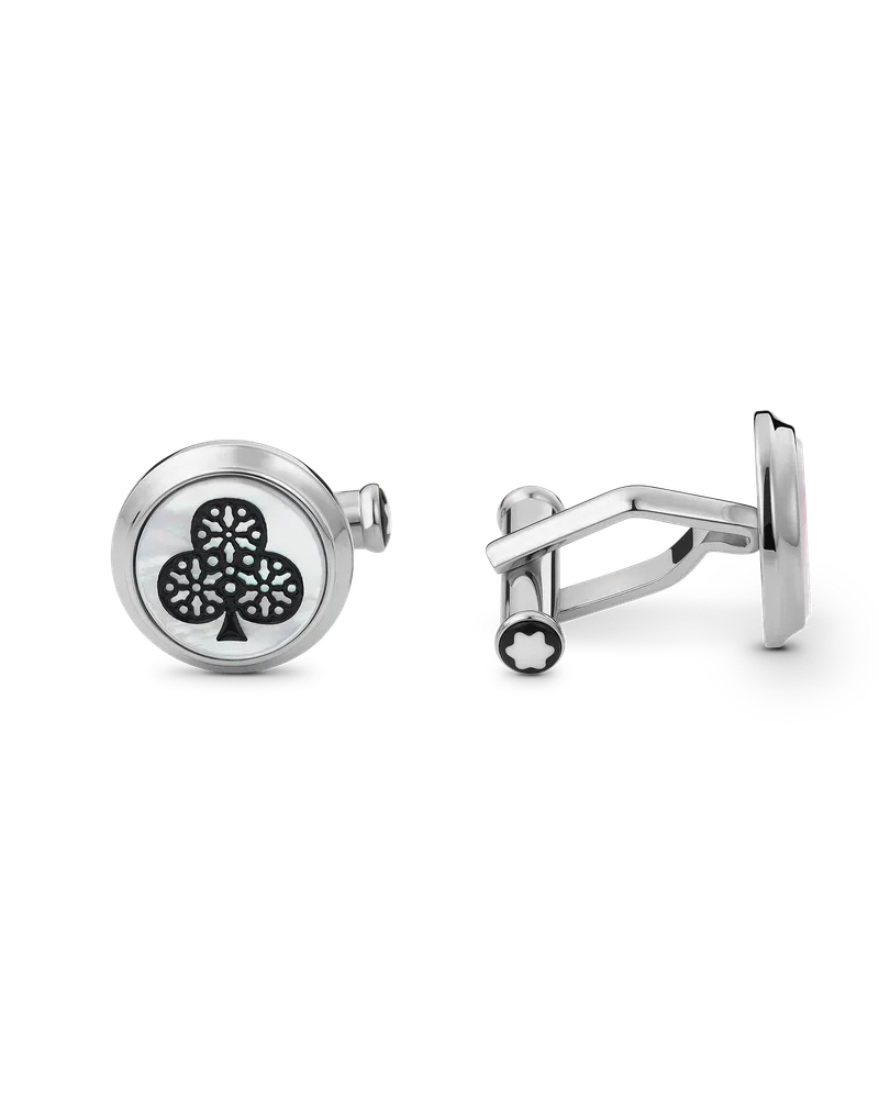 Montblanc Meisterstück Tribute to the Book Around the World in 80 Days Ace of Club & Ace of Diamond Manschettenknöpfe - Edelstahl - MB128387 