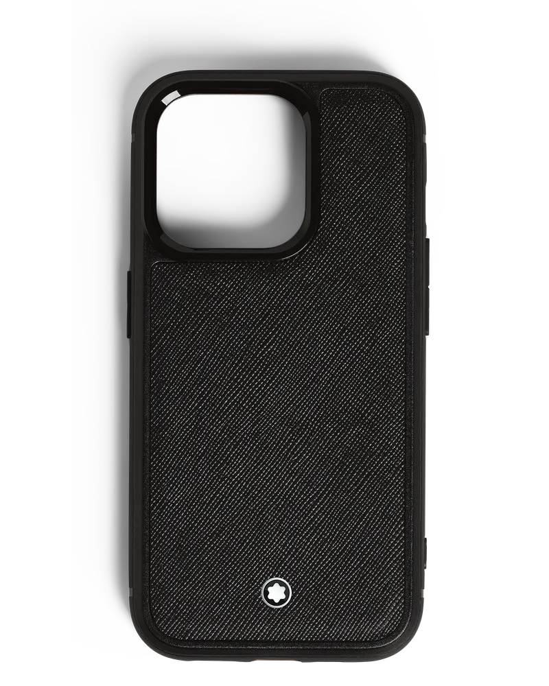 Montblanc Sartorial Hard Phone Case für das Apple iPhone 16 Pro - Schwarz - Leder - MB198877 - Telefonetuis & Telefonhüllen Schwarz
