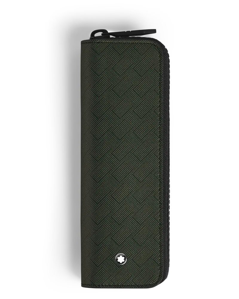 Montblanc Etui für 1 Schreibgerät mit Reißverschluss - Grün - Leder - MB220249 - Schreibgeräteetuis Grün