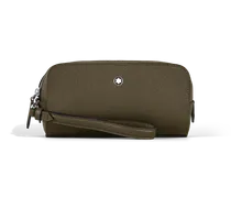 Kleine Kosmetik-Clutch aus Sartorial Leder - Khaki - Leder - MB221570 - Kulturtaschen