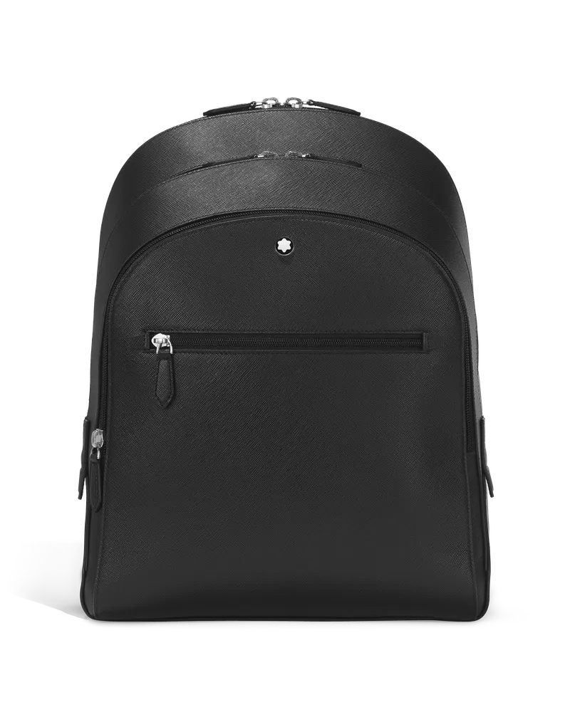 Montblanc Mittelgroßer Rucksack mit 3 Fächern aus Sartorial Leder - Schwarz - Leder - MB130275 - Rucksäcke Schwarz