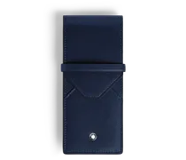 Etui Montblanc Envelope für 3 Schreibgerät - Tintenblau - Leder - MB221370 - Schreibgeräteetuis