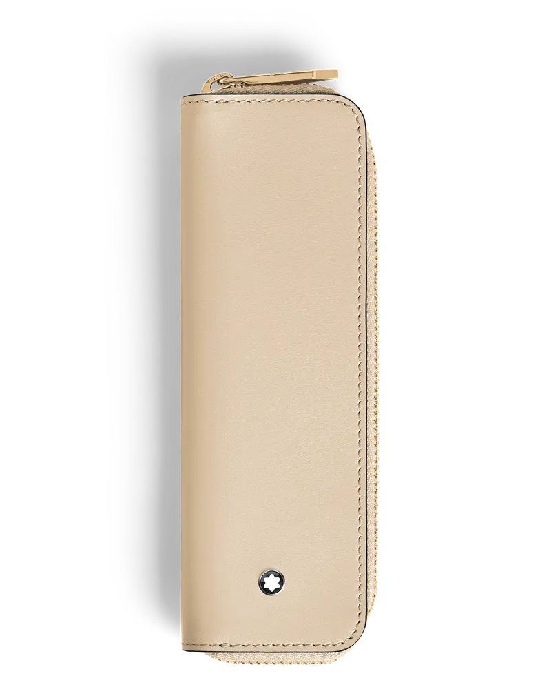 Montblanc Etui für 1 Schreibgerät mit Reißverschluss aus Meisterstück Leder - Wolkiges Beige - Leder - MB221446 - Schreibgeräteetuis Wolkiges