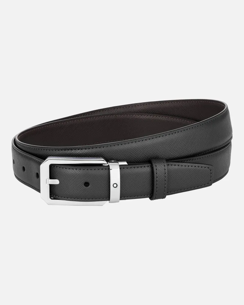 Montblanc Gürtel Aus Wendbarem Leder In Schwarz/braun, 30 Mm - Gürtel - Schwarz / Braun Schwarz