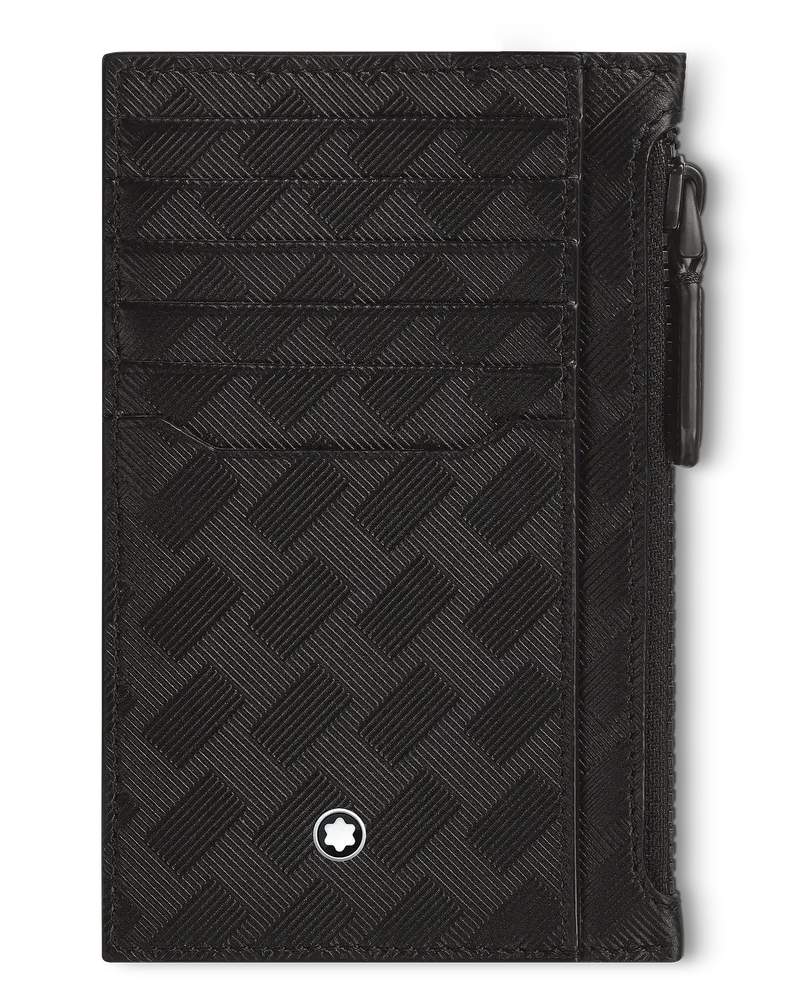 Montblanc Extreme 3.0 Kartenetui 8 cc mit Reißverschlussfach - Schwarz - Leder - MB129976 - Kartenetuis Schwarz