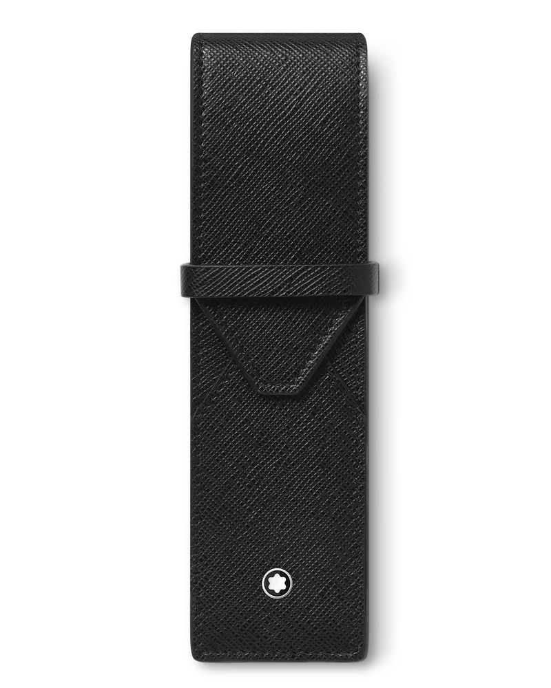 Montblanc Sartorial Etui für 2 Schreibgerät - Schwarz - Leder - MB130751 - Schreibgeräteetuis Schwarz