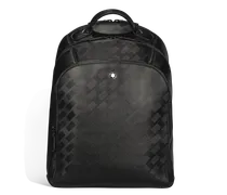 Mittelgroßer Rucksack mit 3 Fächern aus Extreme Leder - Schwarz - Leder - MB199847 - Rucksäcke