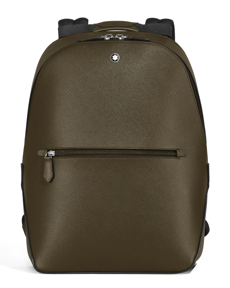 Montblanc Kleiner Rucksack aus Sartorial Leder - Khaki - Leder - MB221544 - Rucksäcke Khaki