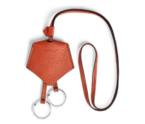 Schlüsselanhänger aus Grain Leder - Mandarine - Leder - MB221837 - Schlüsselringe & Schlüsseletuis
