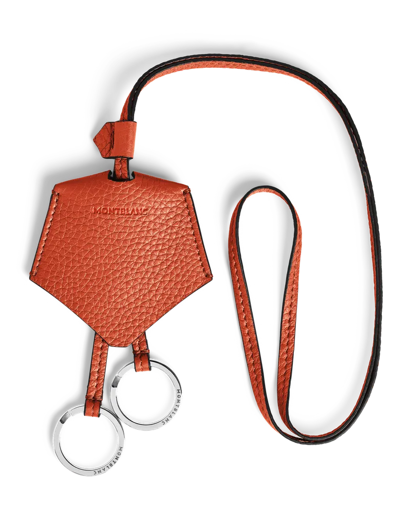 Montblanc Schlüsselanhänger aus Grain Leder - Mandarine - Leder - MB221837 - Schlüsselringe & Schlüsseletuis Mandarine