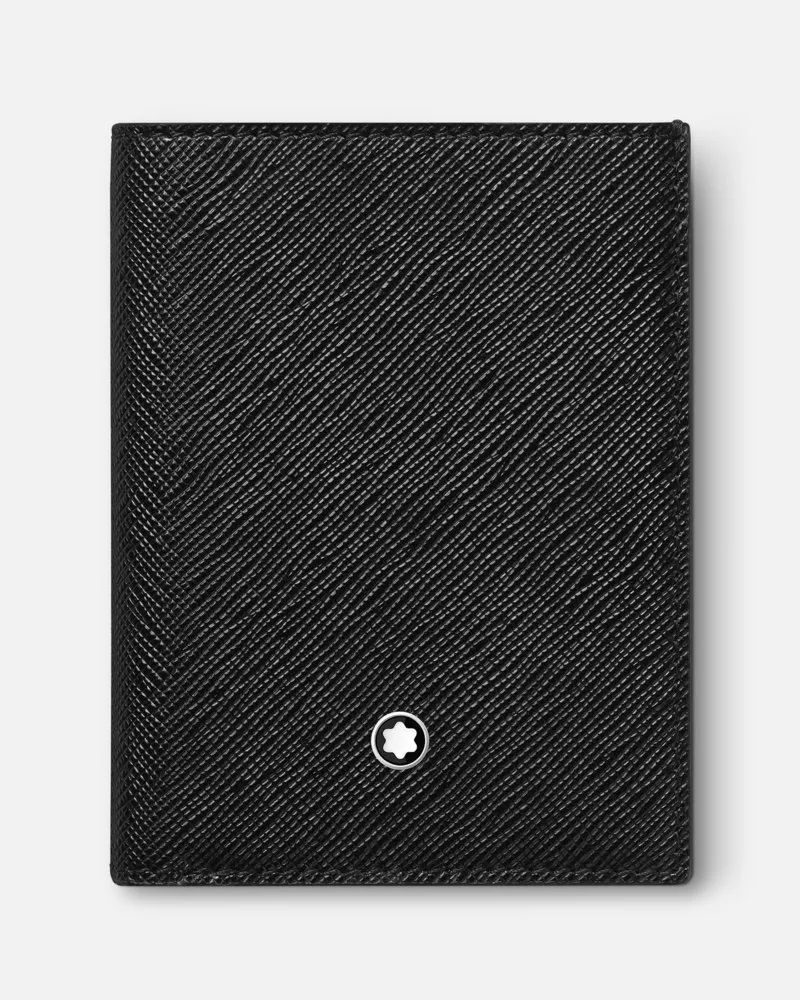 Montblanc Montblanc Sartorial Mini-brieftasche 4 Cc - Kompakte Portemonnaies - Schwarz Schwarz