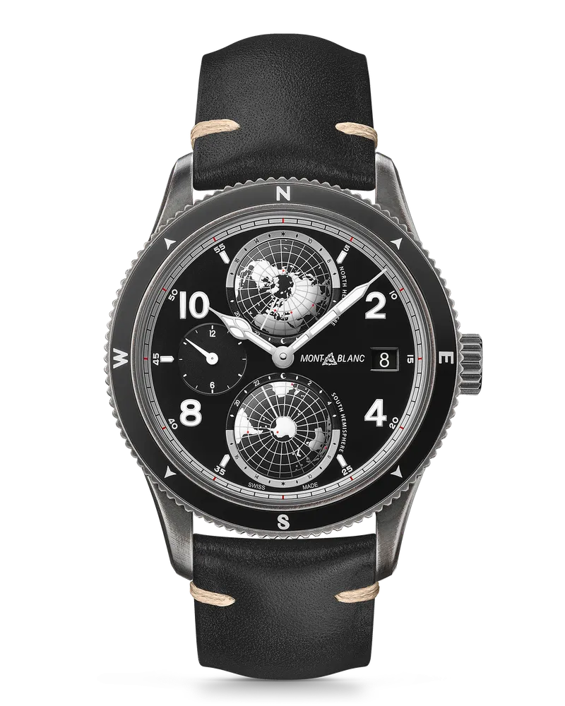 Montblanc Montblanc 1858 Geosphere UltraBlack Limited Edition - 858 Exemplare - Schwarz - Stahl - Keramik - MB128257 - Uhr Schwarz