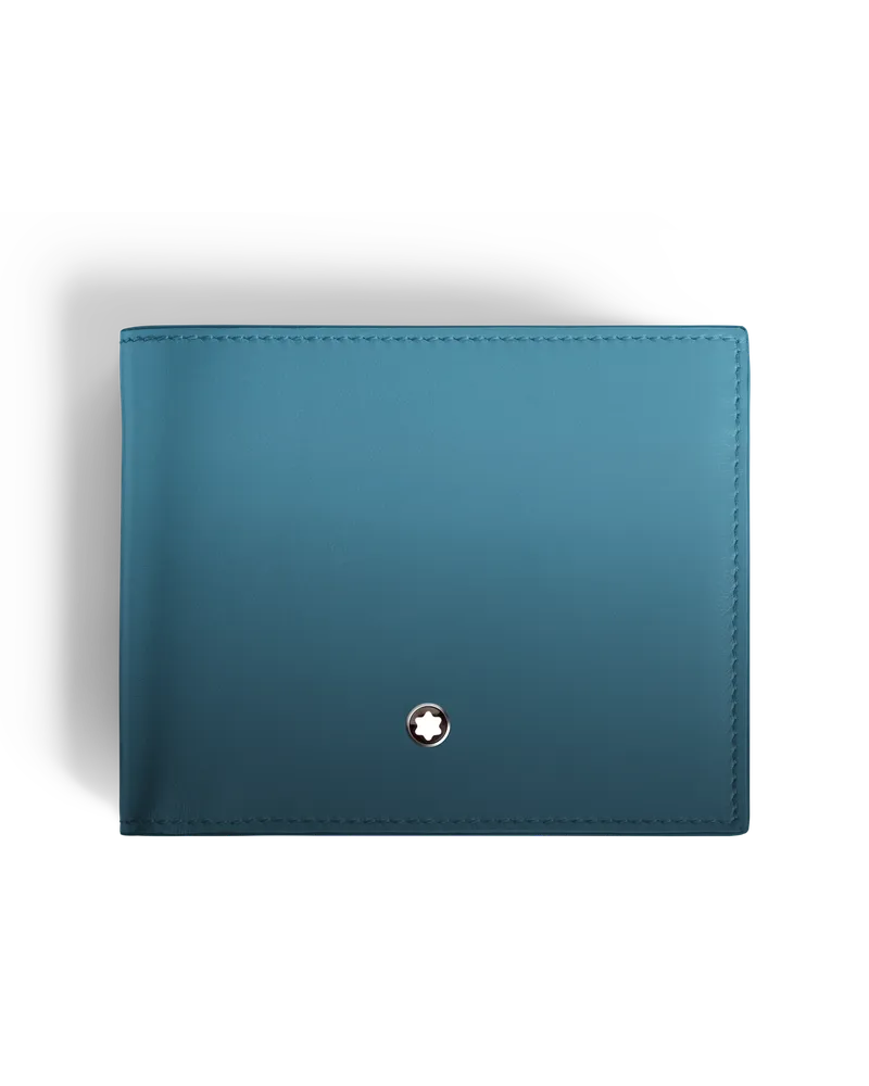 Montblanc Meisterstück Brieftasche 6 cc - Rauchiges Sfumato-Blau - Leder - MB199266 - Brieftaschen Rauchiges