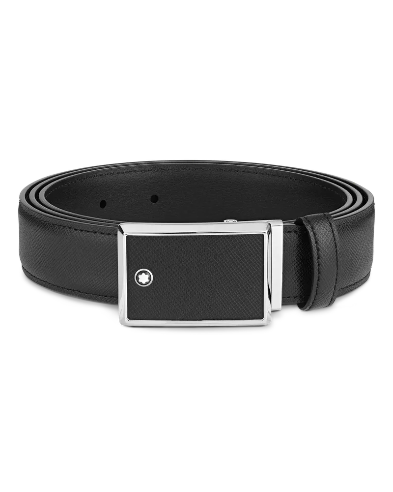 Montblanc Gürtel aus Leder in Schwarz, 30 mm - Schwarz - MB118421 - Gürtel Schwarz