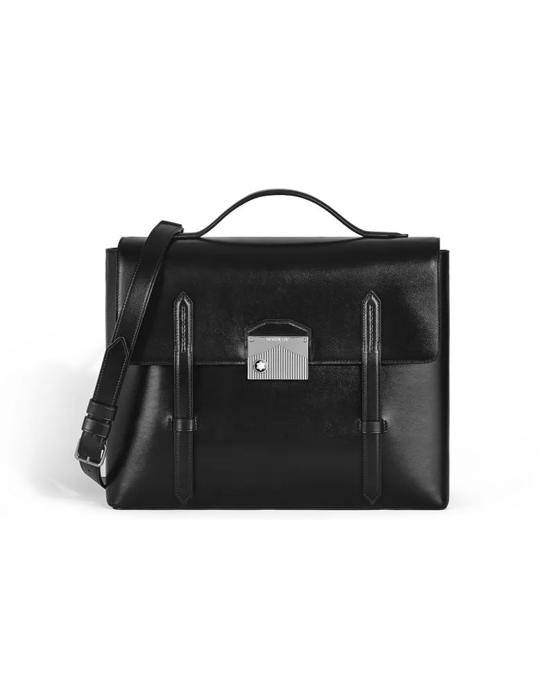 Montblanc Meisterstück Aktentasche - Schwarz - Leder - MB199135 - Aktentaschen Schwarz