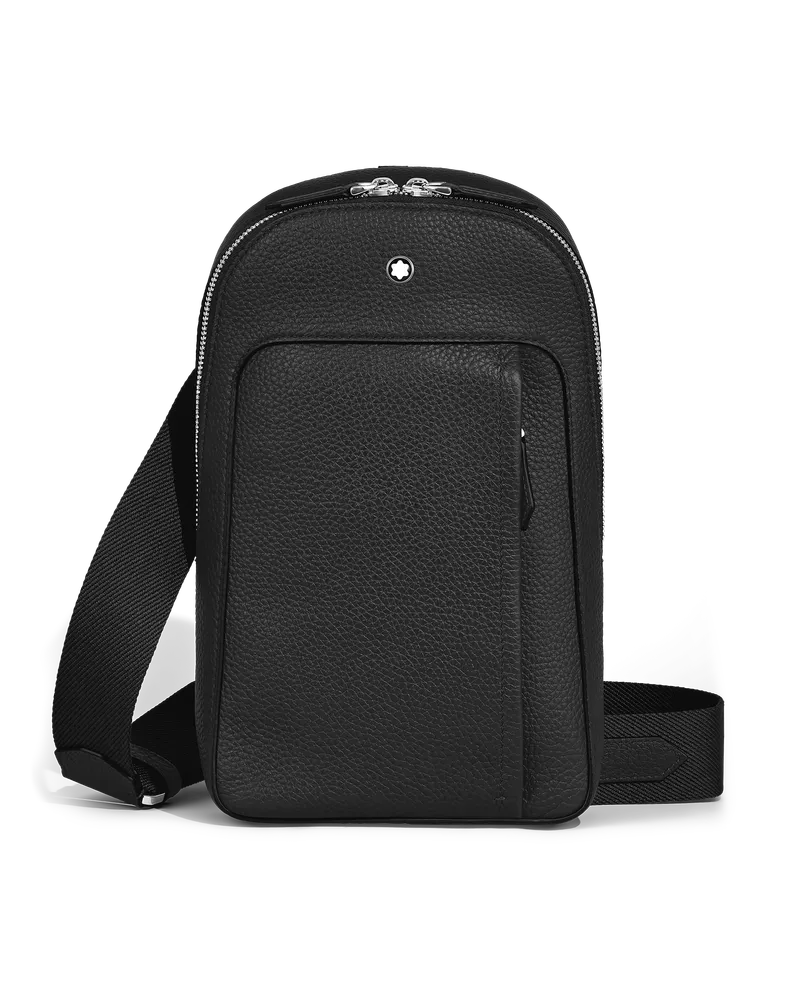 Montblanc Mittelgroße Umhängetasche Montblanc Companion - Schwarz - Leder - MB222885 - Sling Bags Schwarz