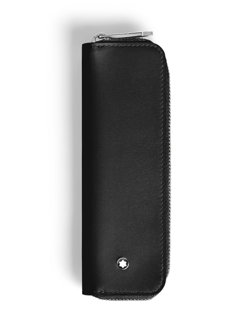 Montblanc Etui für 1 Schreibgerät mit Reißverschluss aus Meisterstück Leder - Schwarz - Leder - MB221444 - Schreibgeräteetuis Schwarz