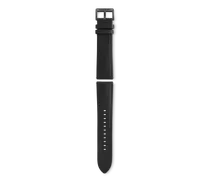 Schwarzes Kalbslederarmband mit schwarzer Dornschließe - Schwarz - Kalbsleder - MB130732 - Smart Armbänder