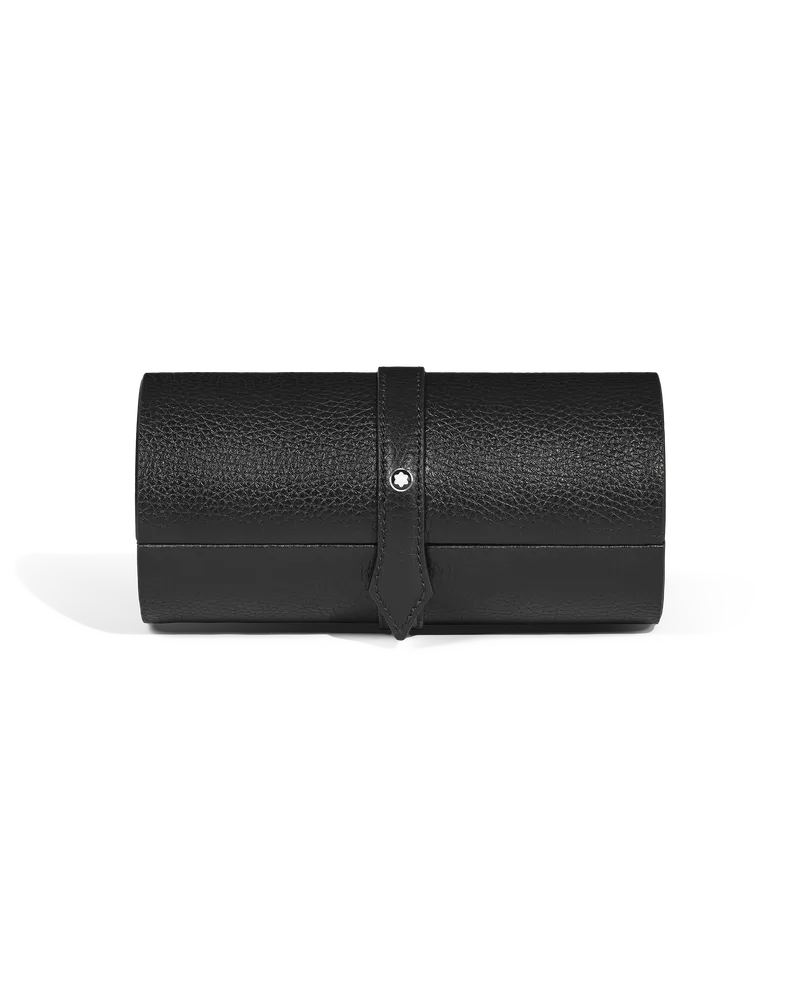 Montblanc Reiseetui aus genarbtem Leder für eine Uhr und Accessoires - Schwarz - Leder - MB222836 - Zigarrenaccessoires Schwarz