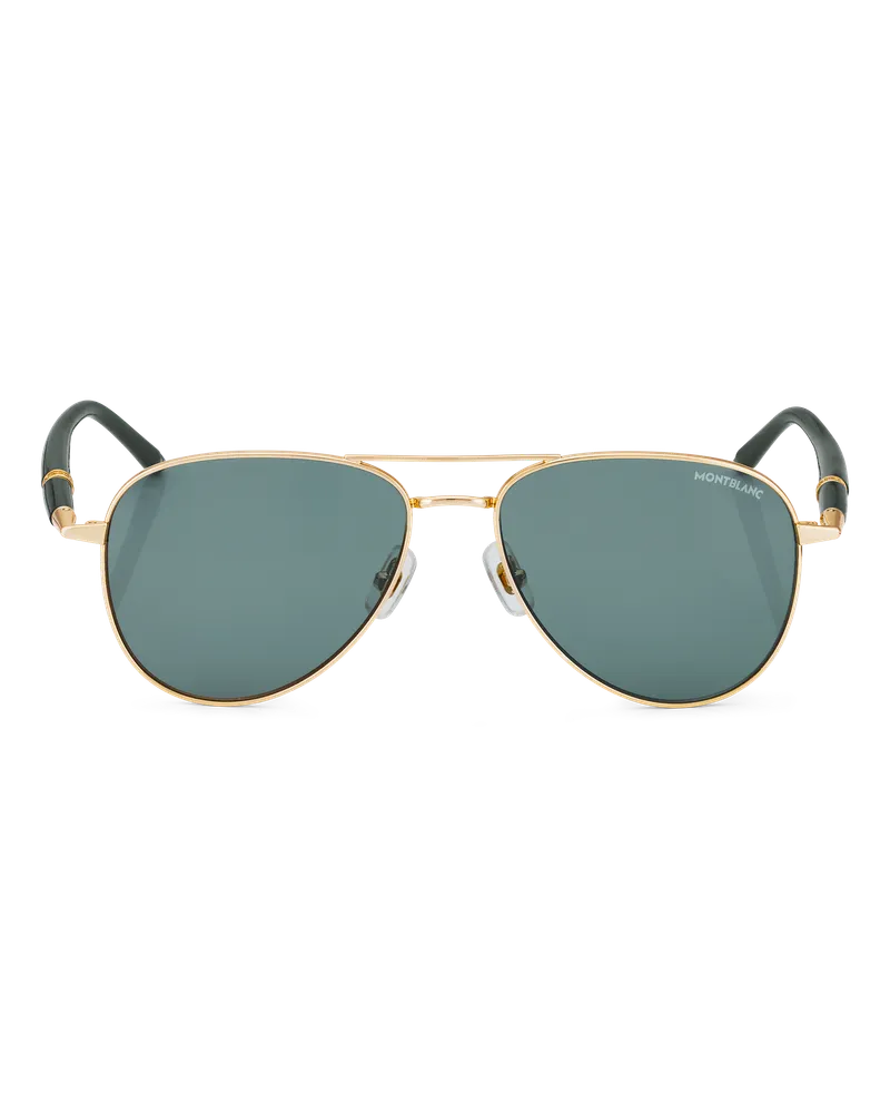 Montblanc Eckige Sonnenbrille mit goldfarbener Metallfassung - Gold - Metall - MB133466 - Sonnenbrillen Gold