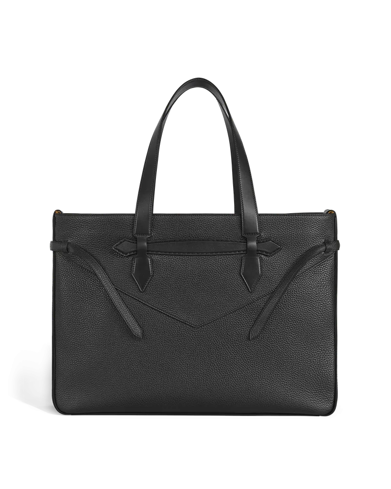 Montblanc Montblanc Envelope Tragetasche im Querformat - Schwarz - Leder - MB223265 - Tragetaschen Schwarz