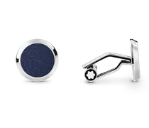 Manschettenknöpfe Star mit Onyxintarsie - Edelstahl - MB116661 - Cufflinks