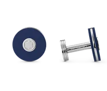 Manschettenknöpfe Star mit Onyxintarsie - Edelstahl - MB116661 - Cufflinks