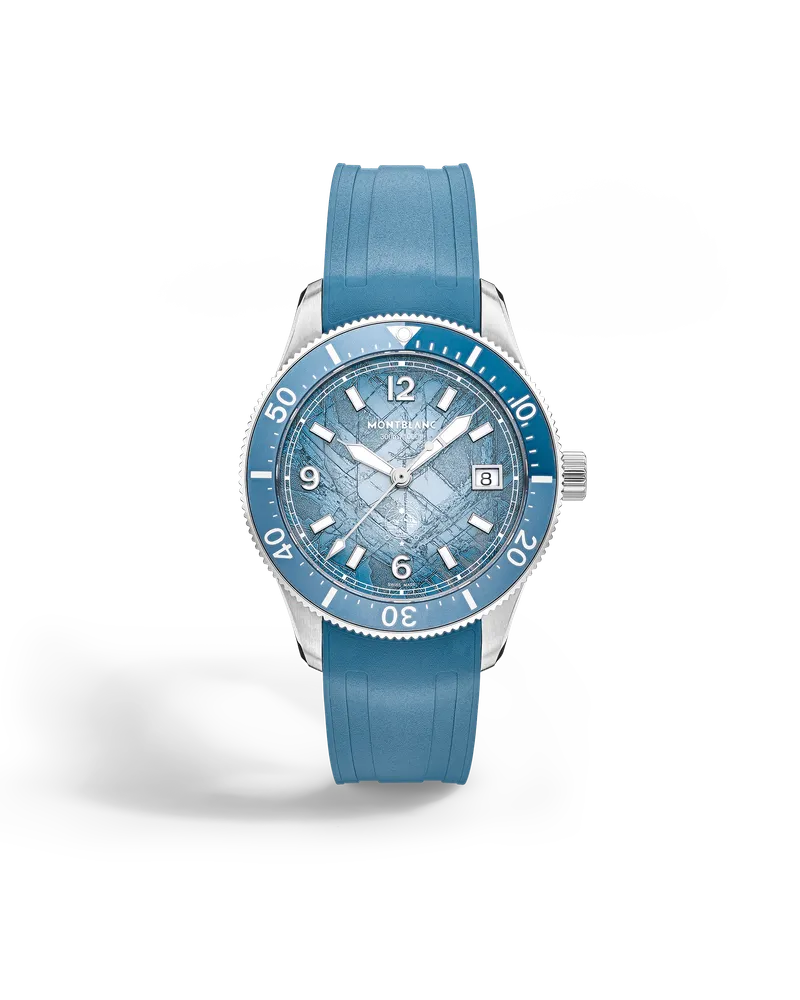 Montblanc Montblanc Iced Sea Automatic Date 0 Oxygen - Hellblau - STAHL, ALUMINIUM - MB134023 - Uhr Hellblau