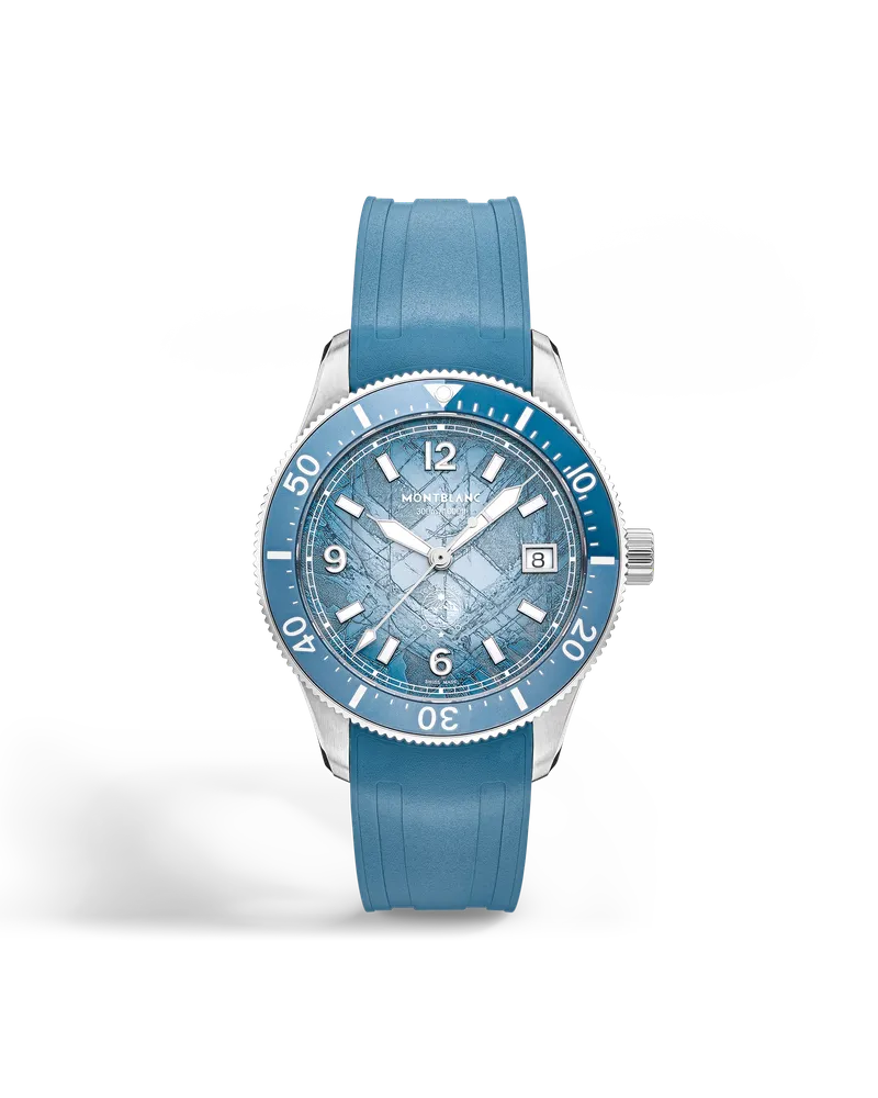Montblanc Montblanc Iced Sea Automatic Date 0 Oxygen - Hellblau - STAHL, ALUMINIUM - MB134023 - Uhr Hellblau