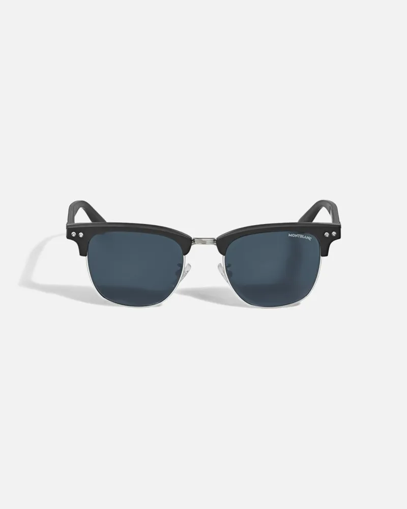 Montblanc Eckige Sonnenbrille Mit Schwarzer Kunststofffassung - Sonnenbrillen - Schwarz Schwarz