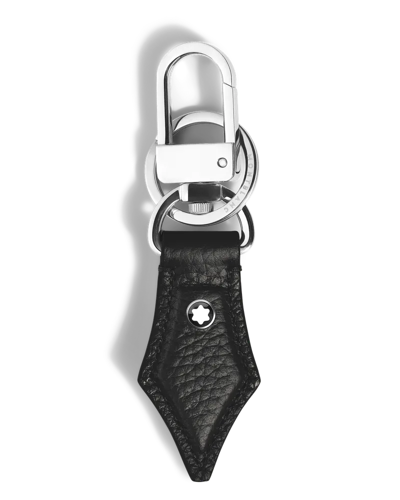 Montblanc Schlüsselanhänger mit Federdetail aus Grain Leder - Schwarz - Leder - MB220457 - Schlüsselringe & Schlüsseletuis Schwarz
