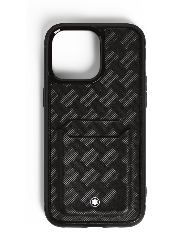 Montblanc Extreme 3.0 Hard Phone Case für das Apple iPhone 16 Pro Max mit 2 cc - Schwarz - Leder - MB198889 - Telefonetuis & Telefonhüllen Schwarz