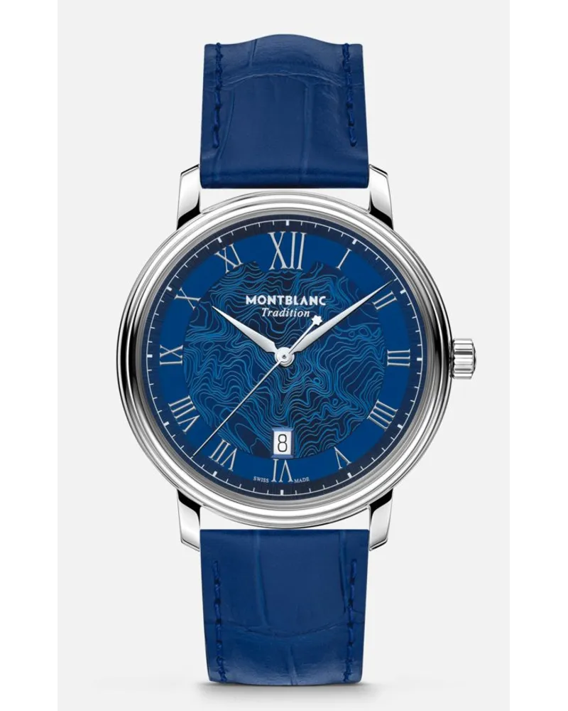 Montblanc Tradition Automatic Date 40 Mm Blau