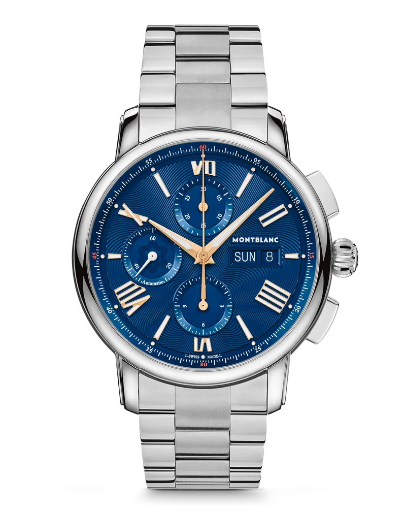 Montblanc Montblanc Star Legacy Chronograph Day & Date Limited Edition - 800 Exemplare - Blau - Stahl - MB130972 - Uhr Blau