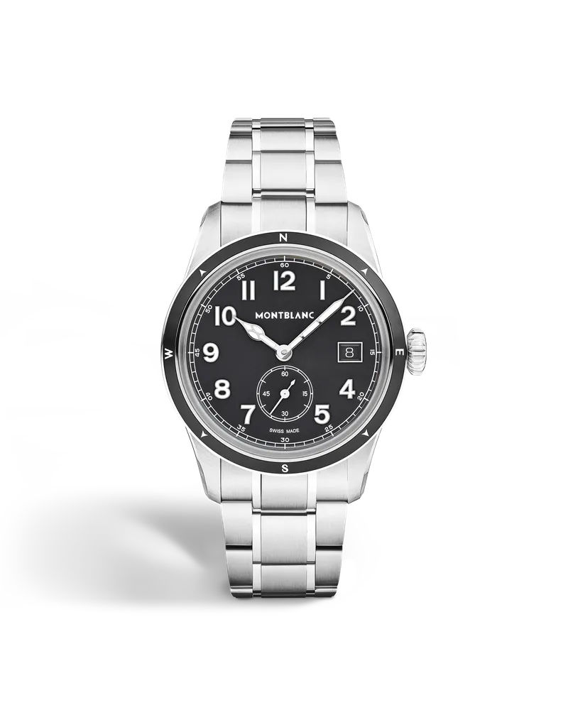 Montblanc Montblanc 1858 Small Second 0 Oxygen - Schwarz - Stahl - Keramik - MB136355 - Uhr Schwarz