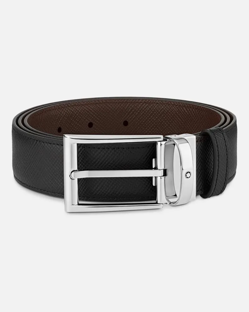 Montblanc Gürtel Aus Wendbarem Leder In Schwarz/braun, 35 Mm - Gürtel - Schwarz / Braun Schwarz
