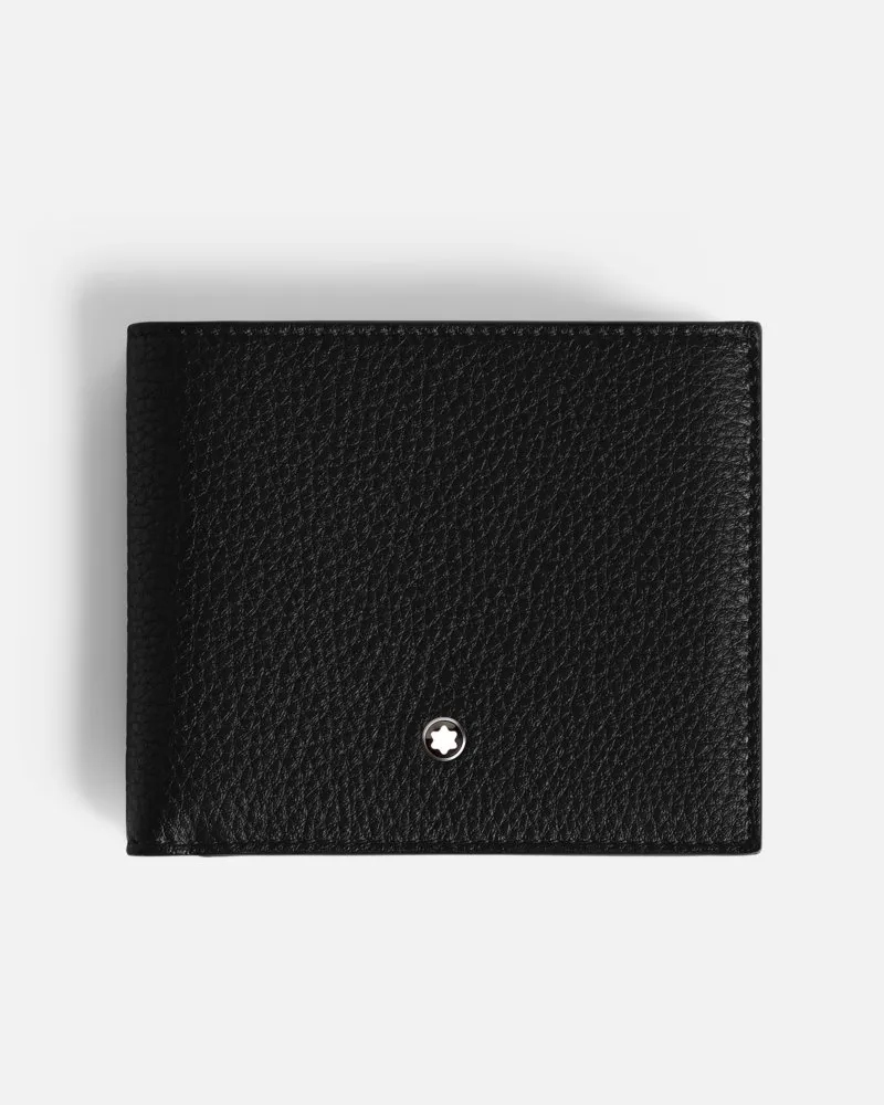 Montblanc Genarbte Brieftasche 8 Cc - Kreditkartenetuis - Schwarz Schwarz