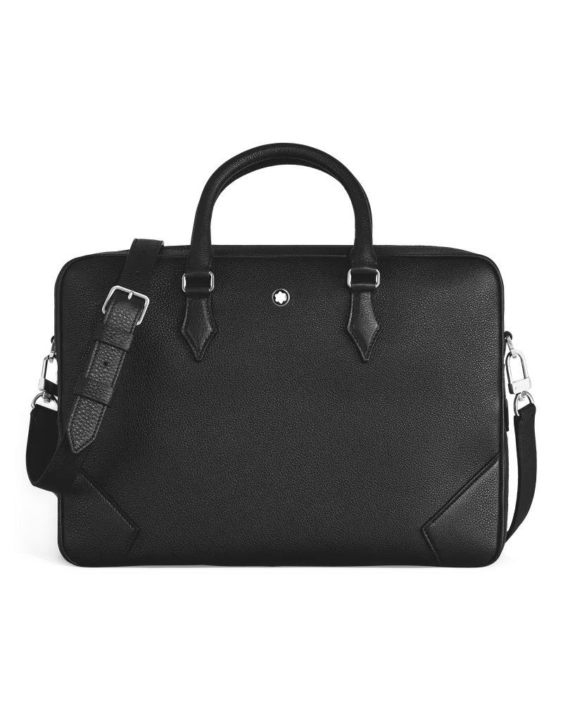 Montblanc Mittelgroße Schreibmappe aus Grain Leder - Schwarz - Leder - MB199437 - Dokumententaschen Schwarz