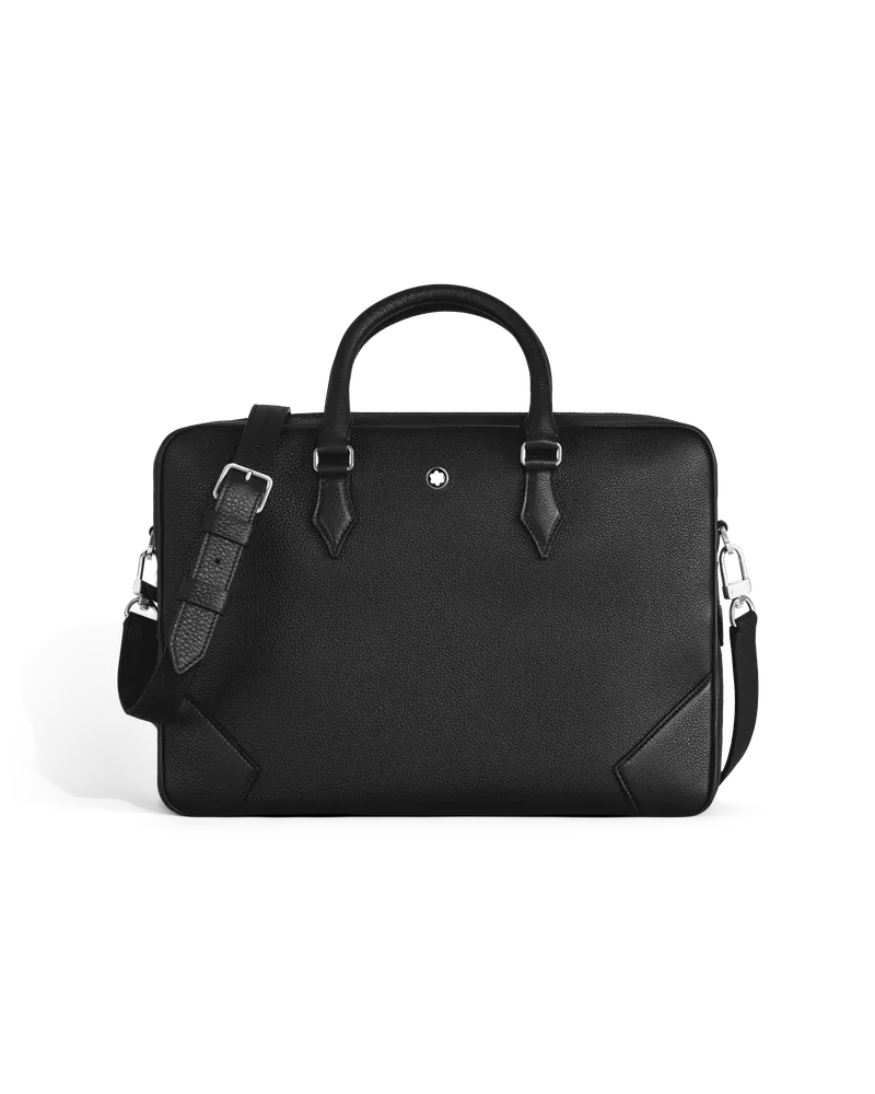 Montblanc Genarbte Dokumententasche - Schwarz - Leder - MB199437 - Dokumententaschen Schwarz