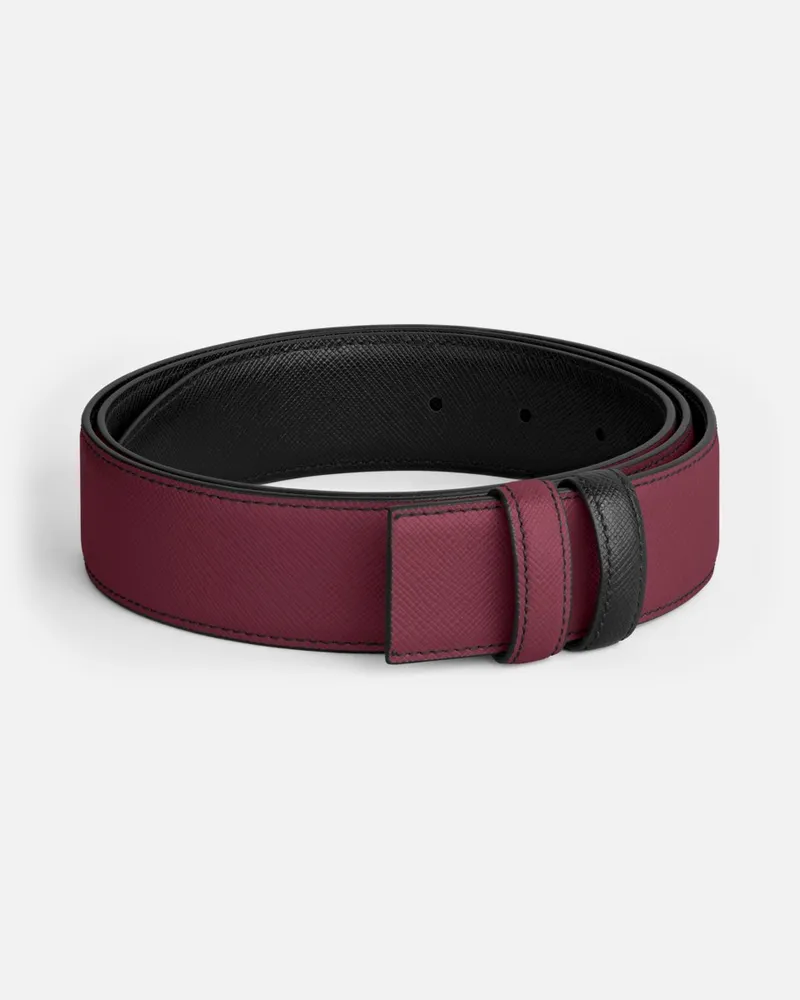 Montblanc Wendegürtel Aus Leder In Cassis/schwarz - Gürtel 