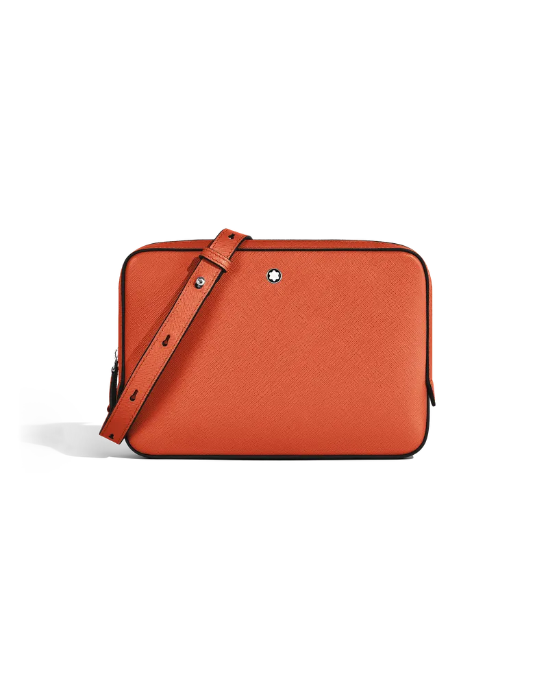 Montblanc Kleine Umhängetasche aus Sartorial Leder - Mandarine - Leder - MB221576 - Messenger Bags Mandarine