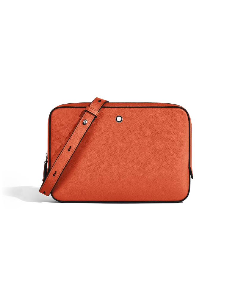 Montblanc Kleine Umhängetasche aus Sartorial Leder - Mandarine - Leder - MB221576 - Messenger Bags Mandarine