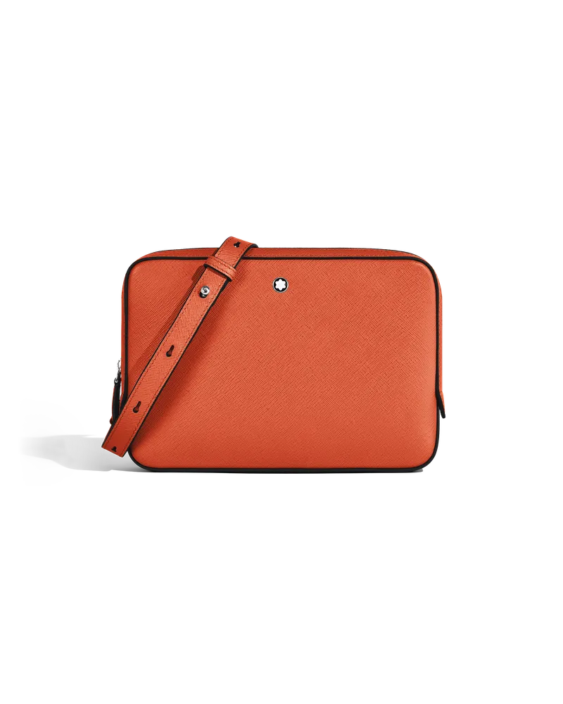 Montblanc Kleine Umhängetasche aus Sartorial Leder - Mandarine - Leder - MB221576 - Messenger Bags Mandarine