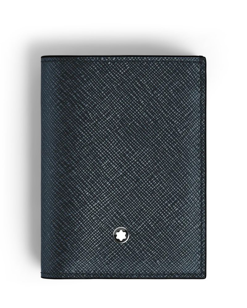 Montblanc Sartorial Mini-Brieftasche 4 cc - Tweed-Blau - Leder - MB220382 - Brieftaschen Tweed-blau
