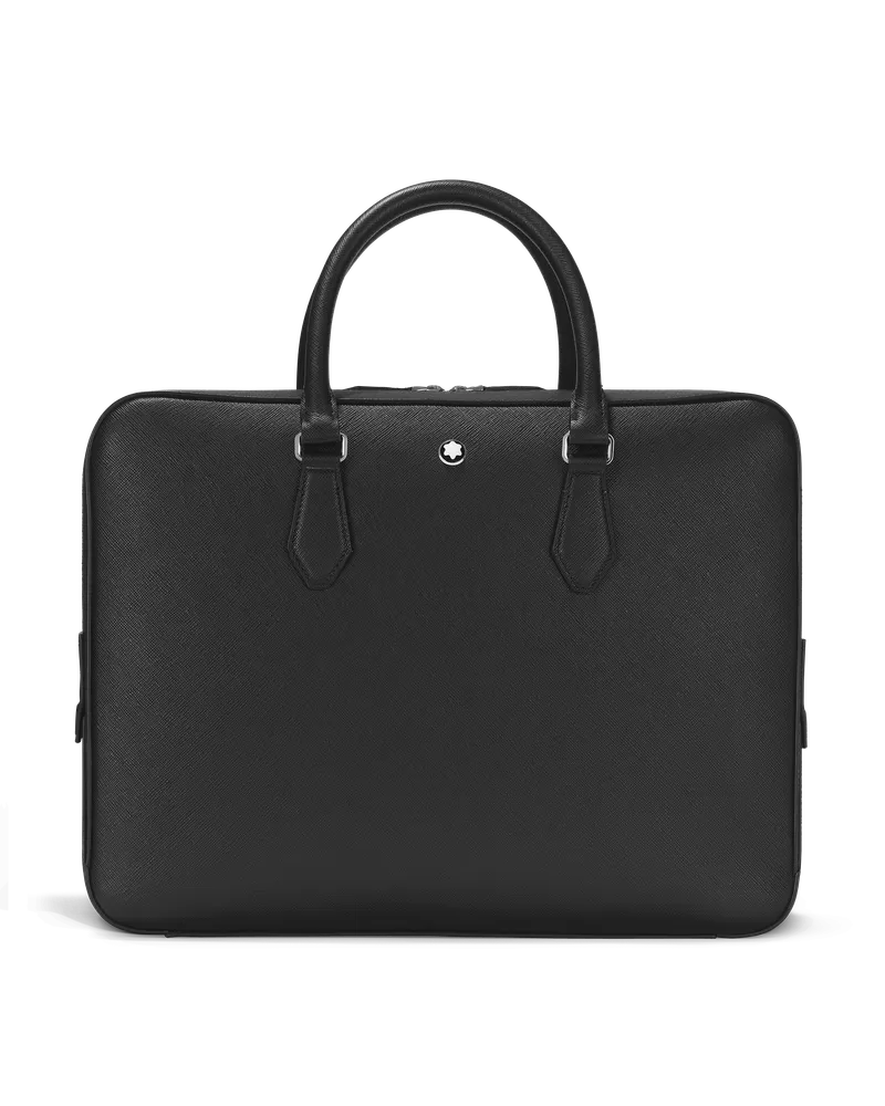 Montblanc Schreibmappe Groß aus Sartorial Leder - Schwarz - Leder - MB130270 - Dokumententaschen Schwarz