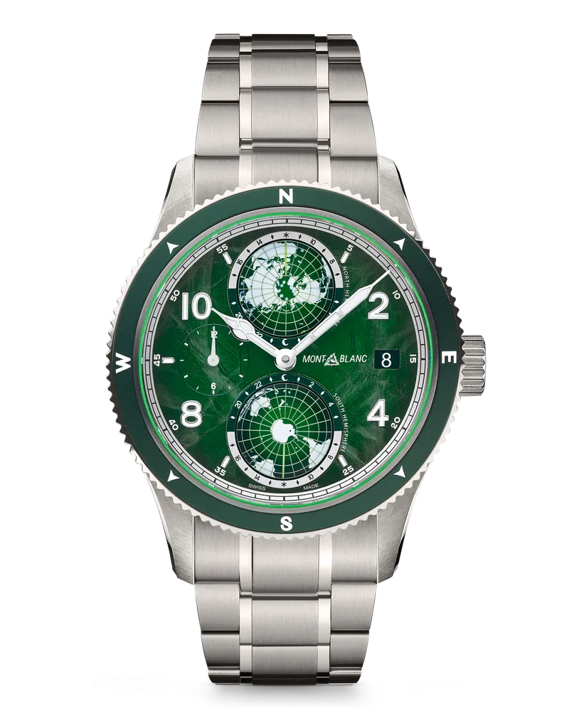 Montblanc Montblanc 1858 Geosphere 0 Oxygen - Grün - STAHL, ALUMINIUM - MB133303 - Uhr Grün