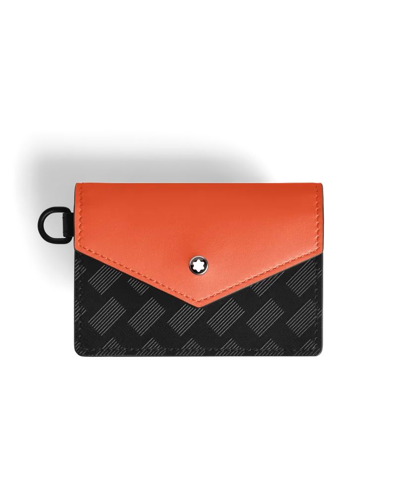 Montblanc Extreme 3.0 Envelope Visitenkartenetui mit Reißverschluss - Schwarz / Cayenne - Leder - MB199427 - Kartenetuis Schwarz