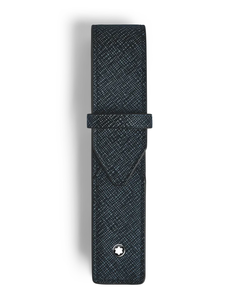 Montblanc Sartorial Etui für 1 Schreibgerät - Tweed-Blau - Leder - MB220352 - Schreibgeräteetuis Tweed-blau