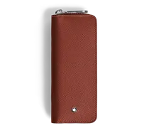 Etui für 2 Schreibgerät mit Reißverschluss aus Sartorial Leder - Red Oak - Leder - MB223093 - Schreibgeräteetuis